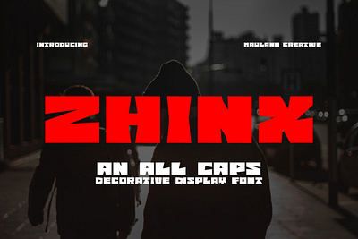 Zhinx Decorative Display Font animation branding decorative design display display font font fonts graphic design illustration logo nostalgic sans vector