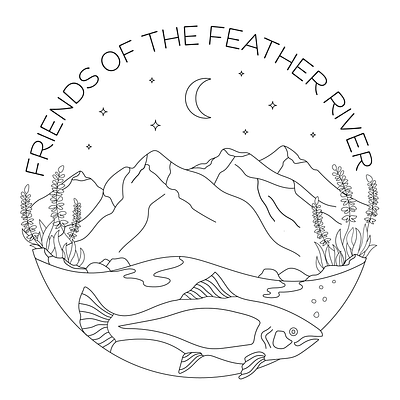 Friends of the Feather River Logo branding design graphic design illustration logo typography vector