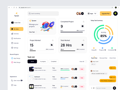 Task Management Dashboard dashboard design details falconthought management project project management timeline to do ui uidesign ux website