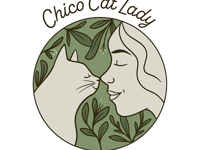 Chico Cat Lady Logo for cat behaviorst branding design graphic design illustration logo typography vector