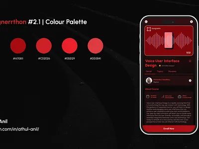Designerrs Academy VUI Course detail screen UI Challenge 3d branding graphic design logo ui