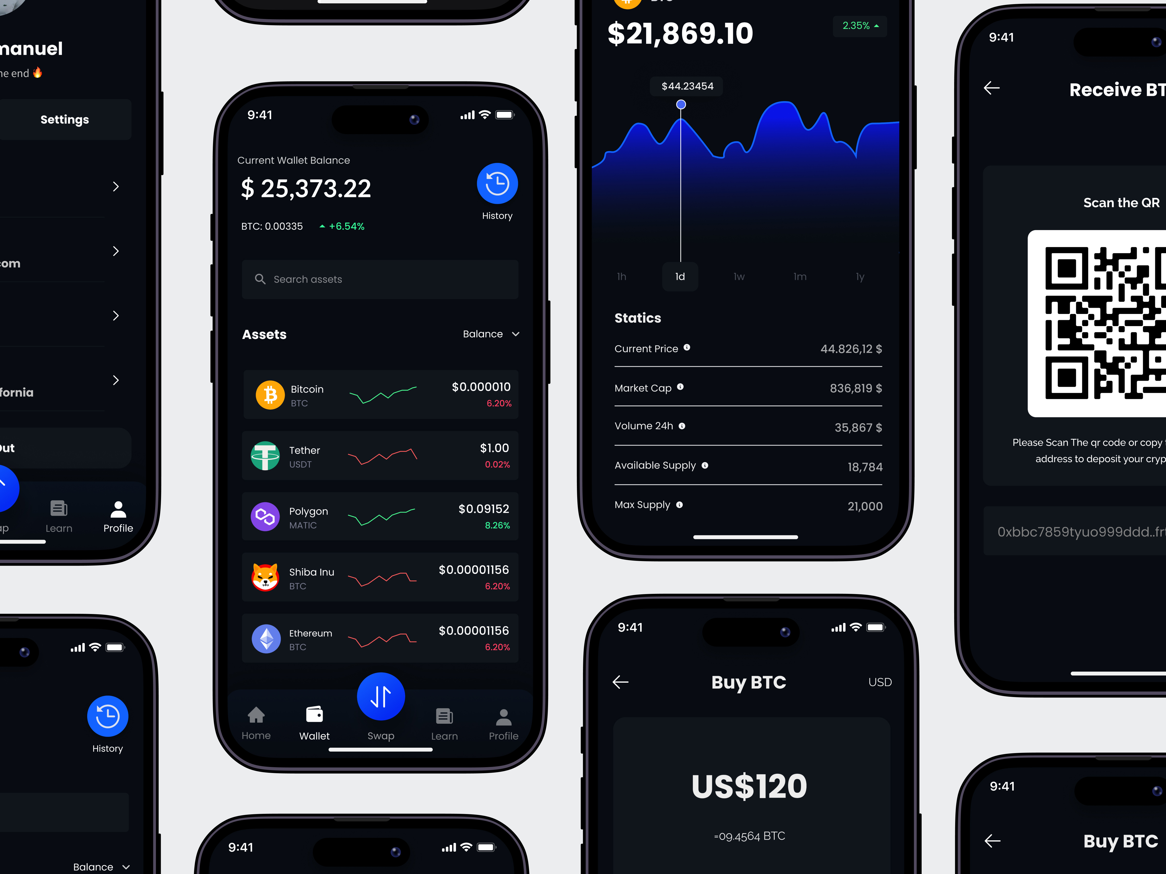 Crypto wallet - Mobile app by Mohammad Fahad ✉️ Hire Now on Dribbble