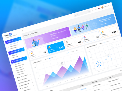 Learning Management System ai dashboard education dashboard education template landing page learning lms