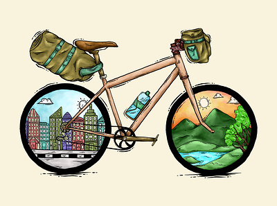 Bikepacking branding design graphic design icon illustration logo typography vector