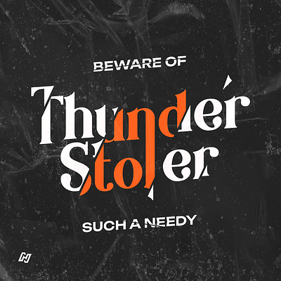 Thunder Stoler design typography vector