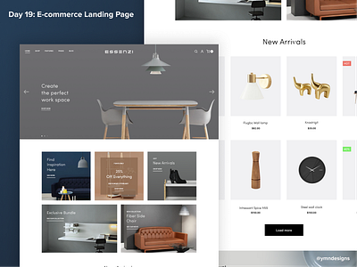 BuiLD 1.0 UI #019 - E-Commerce Landing Page branding dailyui design desing ecommerce furniture graphic design ikea landingpage ui ux