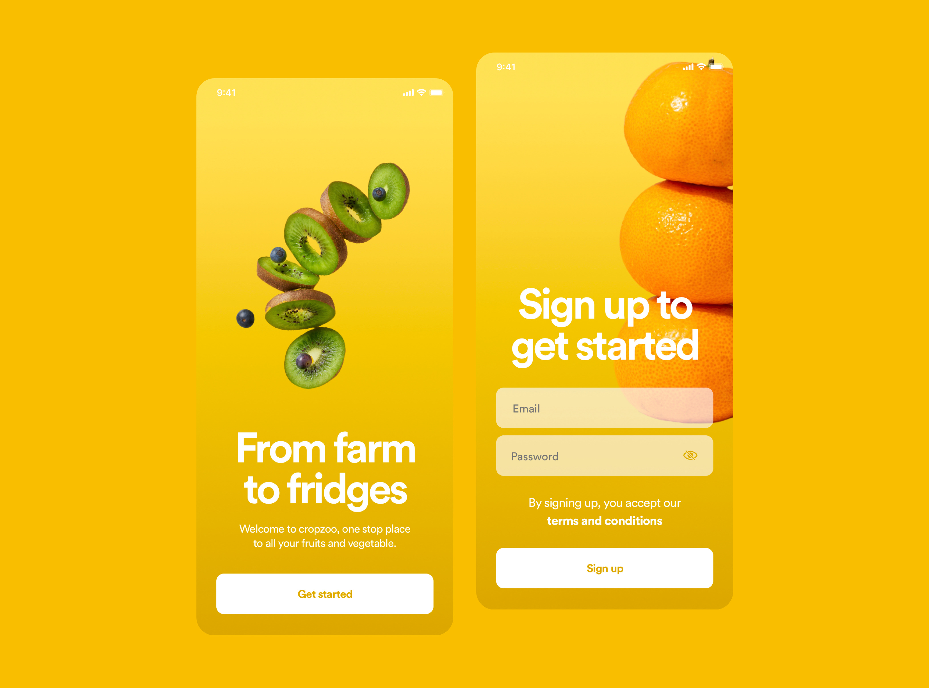 Fruit shop app screens app application dashboard design graphic design illustration interface productdesign signup ui uiux userexperience userinterface ux web design