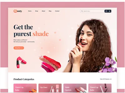 Beauty Product eCommerce Website beauty beauty care website beauty clinic beauty product website cosmetic cosmetics ecommerce ecommerce web design ecommerce website landing page makeup skincare spa website ui ux web design website