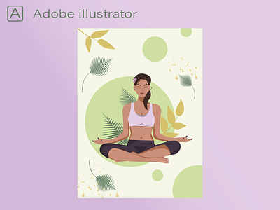yoga poster cute faceless art girl graphic design illustration inspirational poster stylish vector yoga