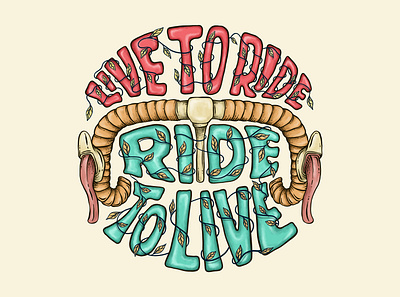 Live to ride branding design graphic design icon illustration logo typography vector