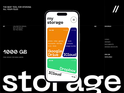 Cloud Storage Mobile IOS App android animation app app design app interaction cloud dark theme dashboard design design ui ios mobile mobile app mobile ui motion online storage ui ux