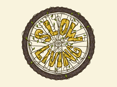 Slow Living branding design graphic design icon illustration logo typography