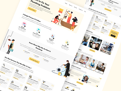 Plumber WEB UI Design design graphic design online plumber plumber services ui website ui