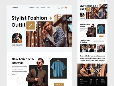 e-commerce fashion landing page clothing design ecommerce fashion fashion shop landing page online shop online store shopify style ui ux web design