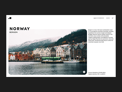 Travel Guide - Visual UI Design city clean countries creative design inspiration layout minimal modern new norway style travel trip typography ui website