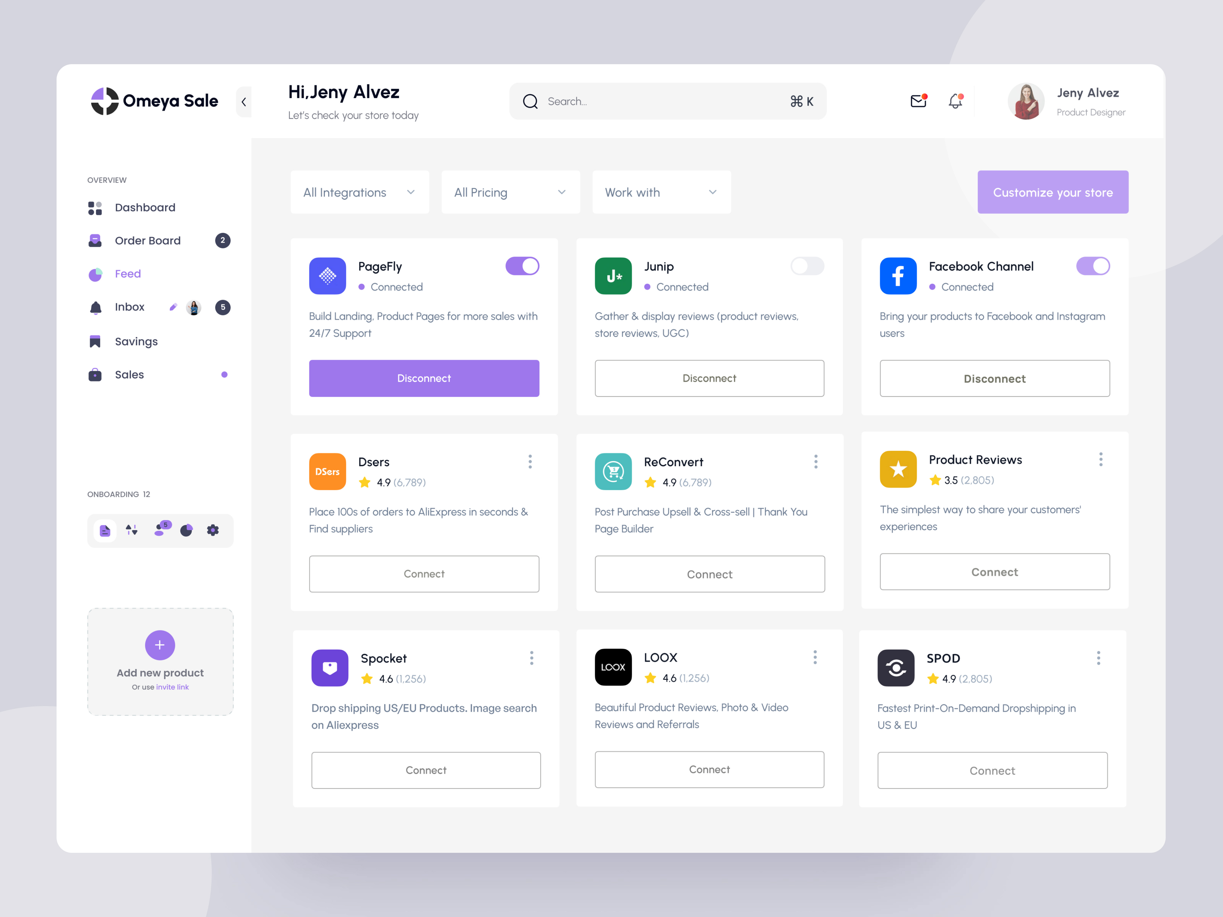 Example of Saas Dashboard Design (Ai,Crm,Erp,B2b)