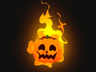 Fire Pumpkin animation fire motion graphics pumpkin vector
