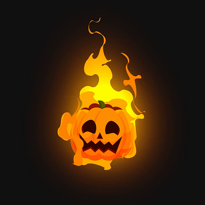 Fire Pumpkin animation fire motion graphics pumpkin vector