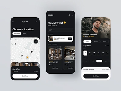 Barber Booking Mobile App barber booking barber shop barbers barbershop booking booking app booking platform grooming hair saloon haircut ios app mobile app mobile design product design saloon squire ui ui design ux visual design