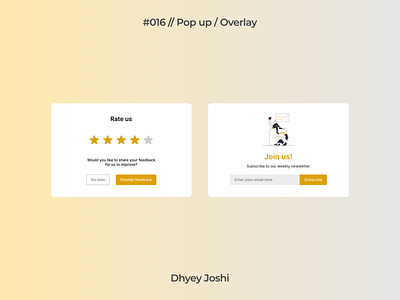 Day 016 - Pop up / Overlay branding community design figma illustration logo mobile newsletter overlay popup subscribe ui ux website