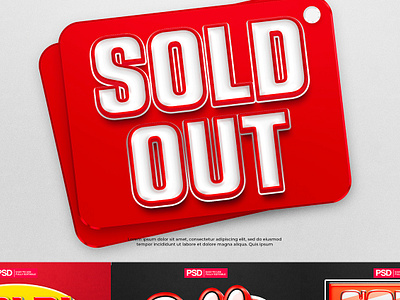 3d Sold Out Editable Text Effect 3d text effect editable text