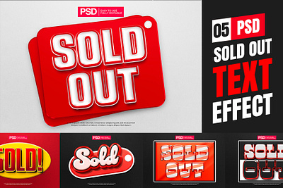 3d Sold Out Editable Text Effect 3d text effect editable text