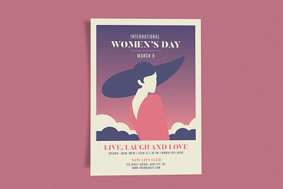 International Women's Day (Red Dress) flyer graphic graphic design international womens day vector