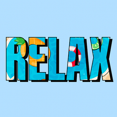 Relax Typography Animation animation design gifa graphic design illustration logo motion graphics typography vector