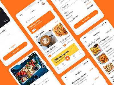 Food Delivery App Design animation app animation applicaion application aniation branding design fast food app food app design food delivery app design food delivry app interaction online food delivery ui uiux ux uxui