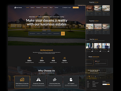 Luxury Real Estate Landing Page apartement home page house interface landing page luxury product design property real estate realestate residence ui ui ux web web design