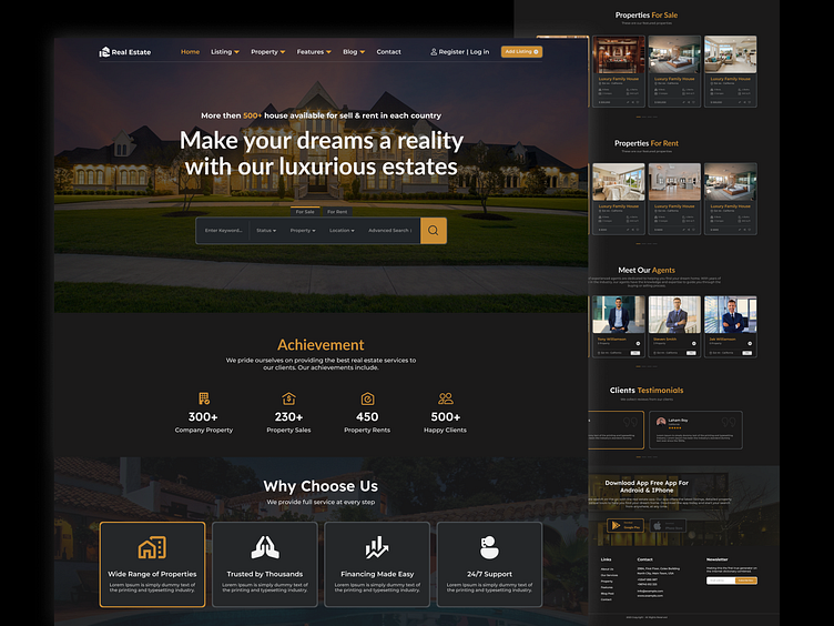 Luxury Real Estate Landing Page By M Nazmul Islam On Dribbble