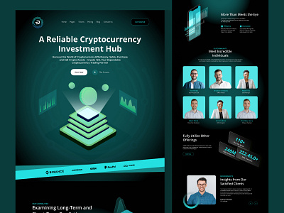 Cryptocurrency Investment Design app branding crypto landing page design product design ui ux web design