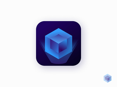 App logo icon design for Holograms YouTube 3d app app icon app logo design gradient graphic design holo hologram icon logo space video hosting youtube