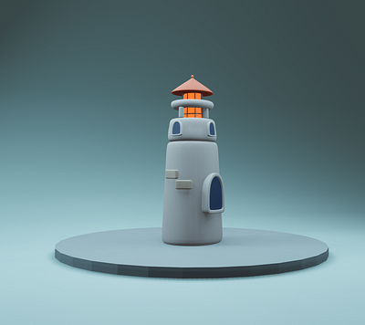 3D Lighthouse 3d 3d house 3d lantern 3d lighthouse 3d sea blender branding design house lighthouse sea
