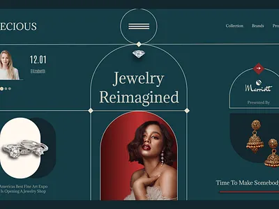 Jewelry Shop Landing Page app branding design graphic design illustration logo typography ui ux vector