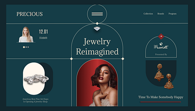 Jewelry Shop Landing Page app branding design graphic design illustration logo typography ui ux vector