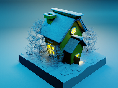 3D - Snow House 2d 3d 3d design animation branding design figma fyp fyppppp graphic design hot house illustration logo snow snow house trending ui viral viralll