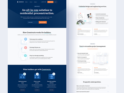 Constructo Website - Inner Page graphic design icons landing page website