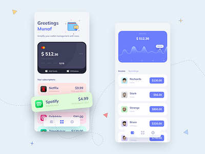 Personal Wallet App ai app application banking finance financial app fintech personal product design ui uidesign ux uxautomation uxresearch wallet wallet app