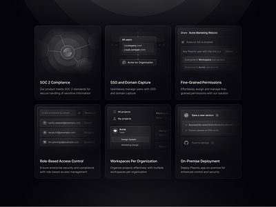 Shiny cards for new project ✨ bento card dark dark landing page dark section dark ui dark website landing page landing page design landing page ui saas ui