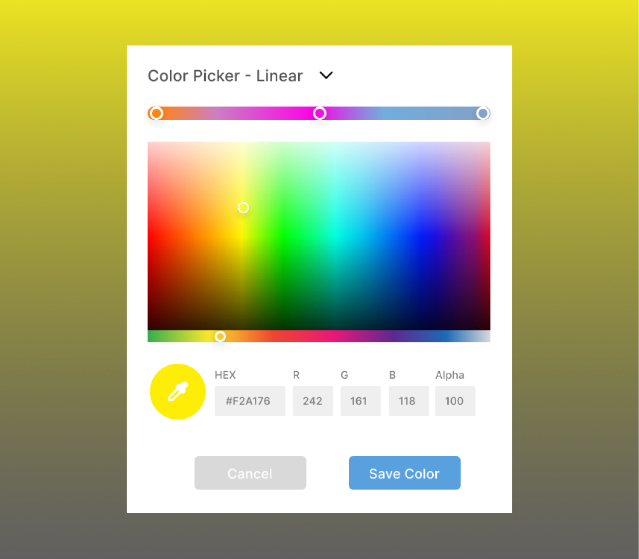 Daily UI #60 - Color Picker by Yash Dubey on Dribbble