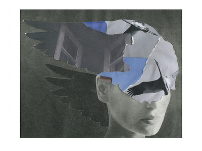 22_Wings abstract bird collage collages februllage februllage2023 girl martovsky paper surreal wings