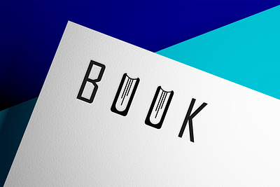 B O O K book design icon lattermark logo minimal logo simple logo