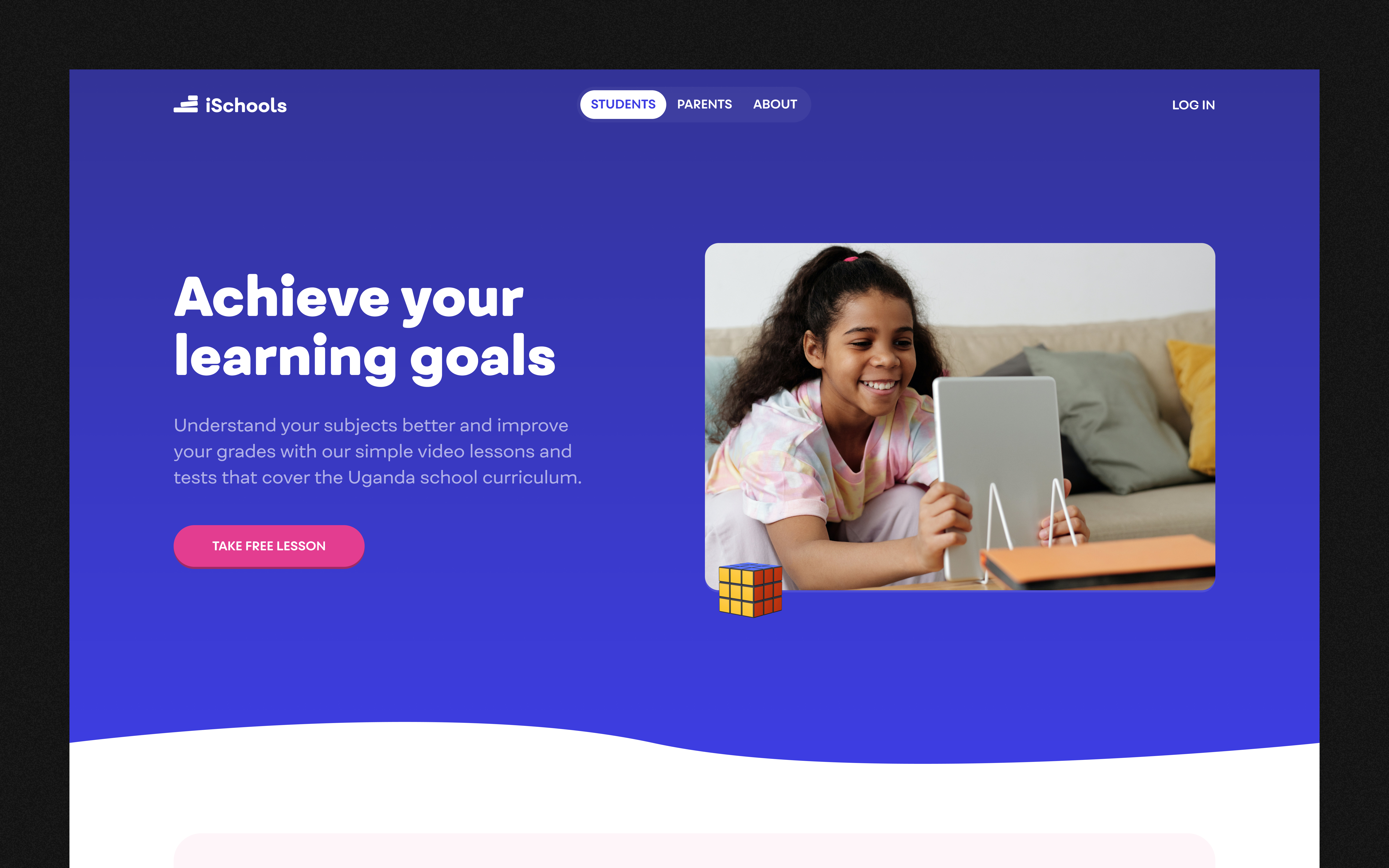 iSchools design e learning edtech education landing page learning product design ui web design
