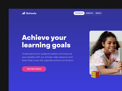 iSchools design e learning edtech education landing page learning product design ui web design