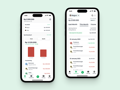 Money Lover App - Redesign Transaction Page financial app mobile money money app money tracker ui design ui ux design wallet wallet app