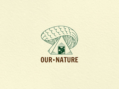 OUR . NATURE branding graphic design handdrawn illustration illustrator logo logo design logo maker pintalsari vintage design vintage logo
