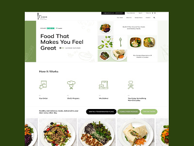 Online food website design ui website design
