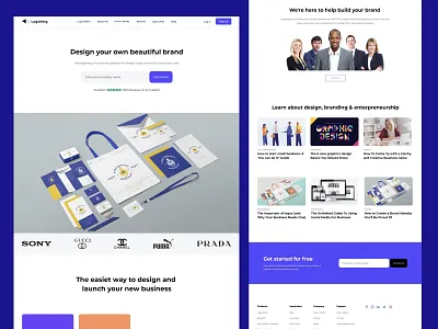Logo design company website ui website design