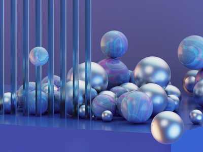 Spheres composition 3d arnold balls cg cinema4d composition rozov spheres textures visualisation wnbl
